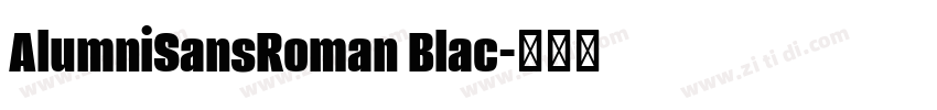 AlumniSansRoman Blac字体转换